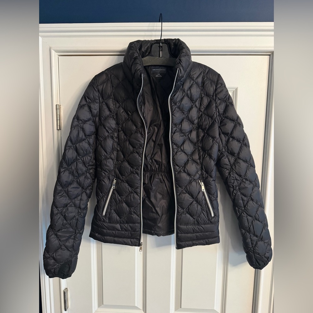 Women’s Saks Fifth Avenue Quilted Jacket Size Medium Black
